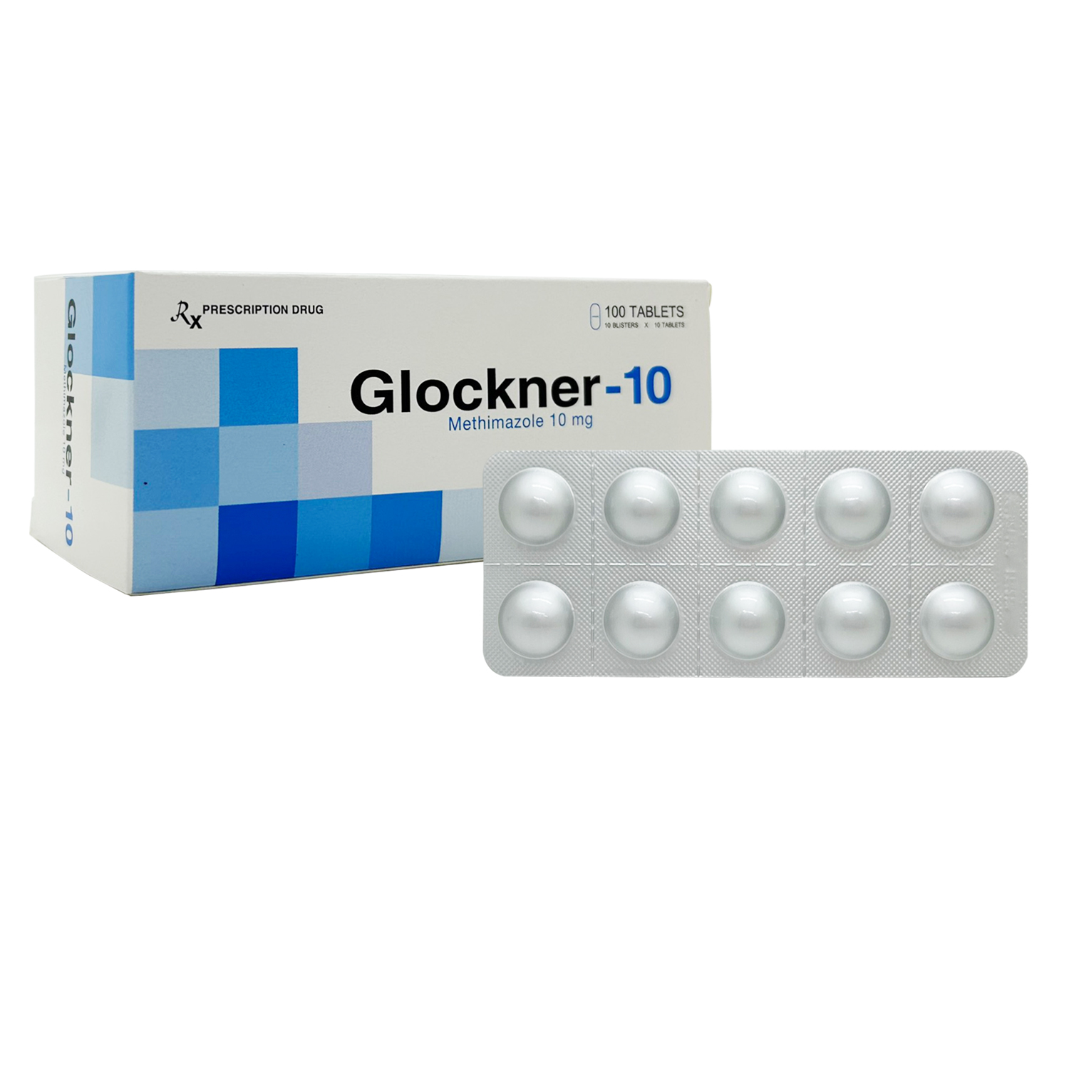 Thuốc Glockner-10 điều trị triệu chứng cường giáp (hộp 10 vỉ x 10 viên)
