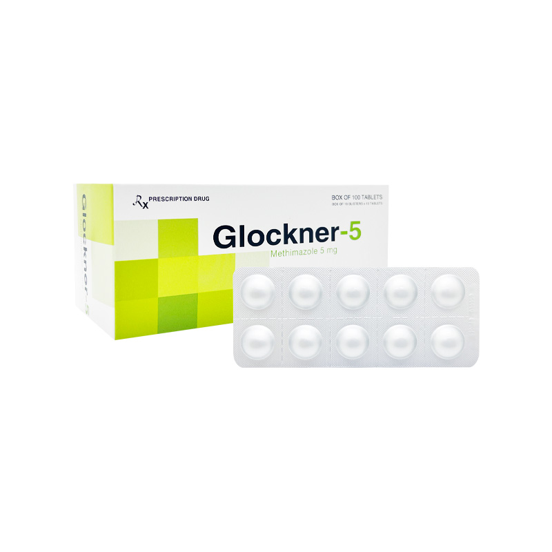 Viên nén Glockner-5 điều trị triệu chứng cường giáp (hộp 10 vỉ x 10 viên)
