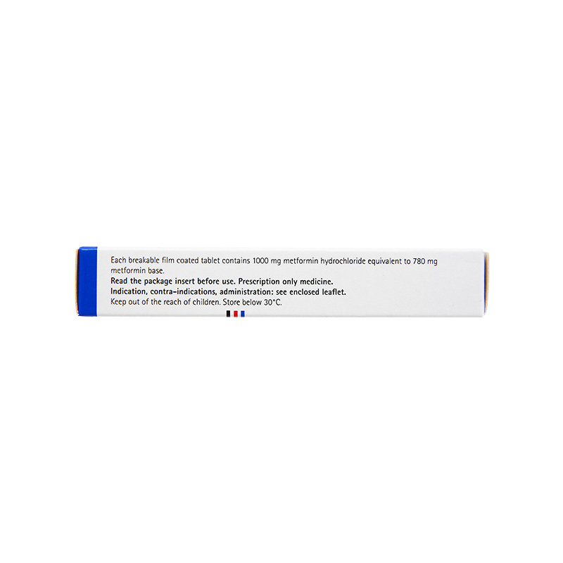 Thuốc Glucophage 1000mg điều trị đái tháo đường tuýp 2 (hộp 2 vỉ x 15 viên)