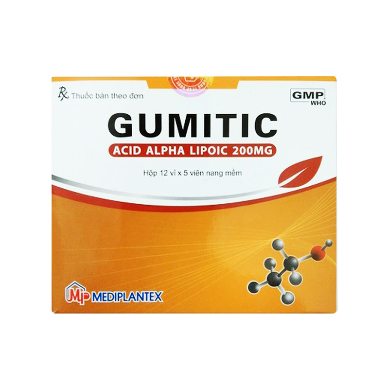 Thuốc Gumitic 200mg điều trị rối loạn cảm giác (hộp 12 vỉ x 5 viên)