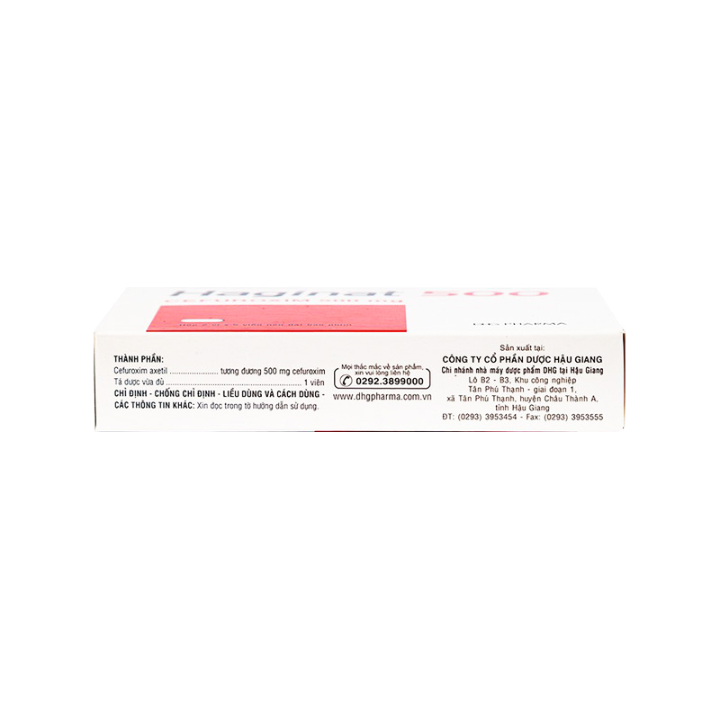 Thuốc Haginat 500mg điều trị nhiễm khuẩn (hộp 2 vỉ x 5 viên)