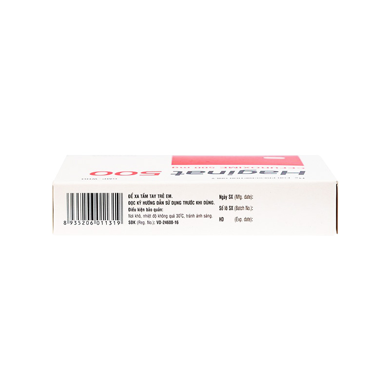 Thuốc Haginat 500mg điều trị nhiễm khuẩn (hộp 2 vỉ x 5 viên)