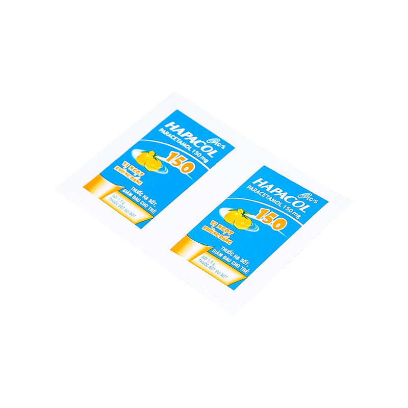 Bột sủi Hapacol 150 giảm đau, hạ sốt (hộp 24 góix 1.5g)