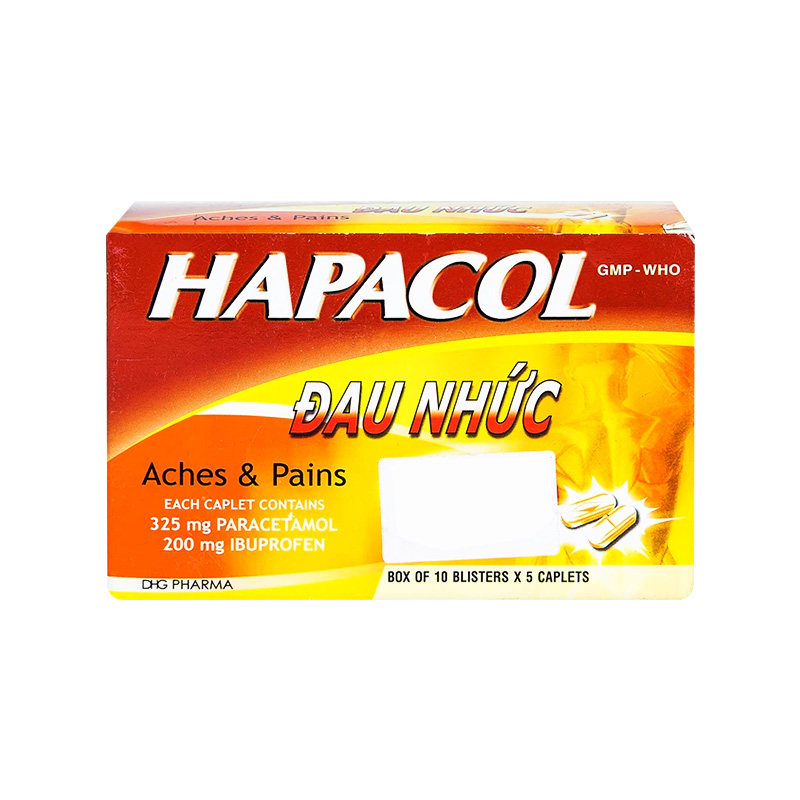 Thuốc Hapacol Đau Nhức giảm đau, kháng viêm (hộp 10 vỉ x 5 viên)
