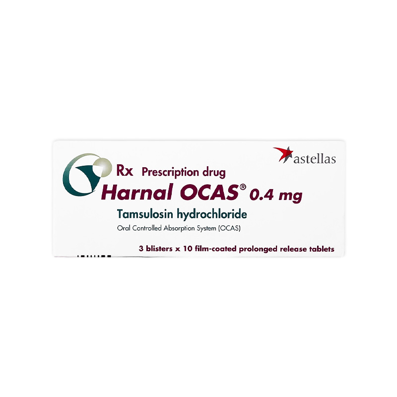 Thuốc Harnal Ocas 0.4mg điều trị hội chứng tăng sản lành tính ở tuyến tiền liệt (hộp 3 vỉ x 10 viên)