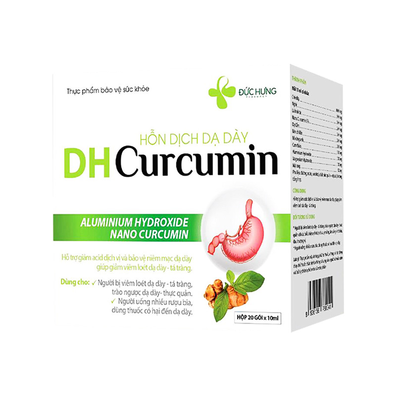 Hỗn Dịch DH Curcumin hỗ trợ bảo vệ niêm mạc (hộp 20 gói x 10 ml)
