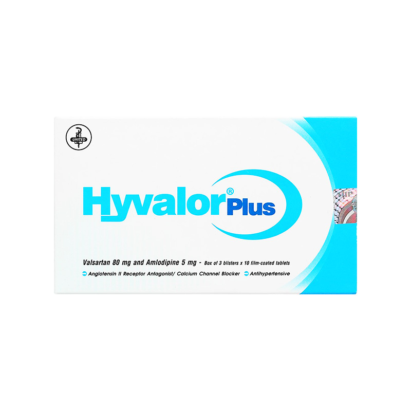 Thuốc Hyvalor Plus 80mg/10mg điều trị cao huyết áp (hộp 3 vỉ x 10 viên)