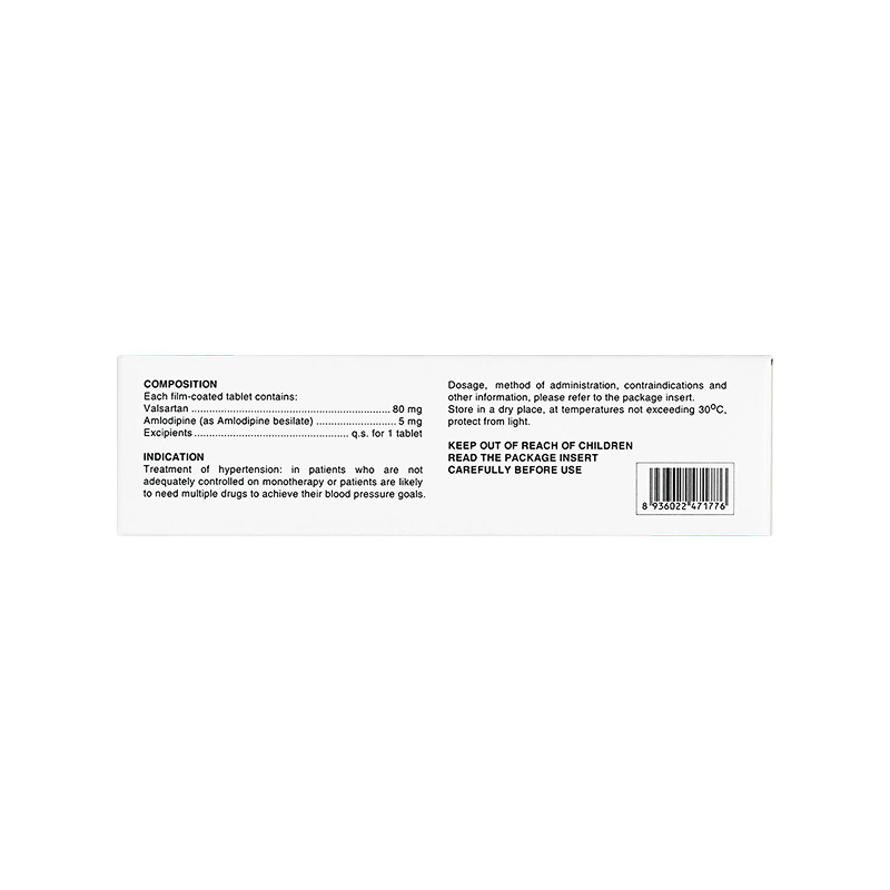 Thuốc Hyvalor Plus 80mg/10mg điều trị cao huyết áp (hộp 3 vỉ x 10 viên)