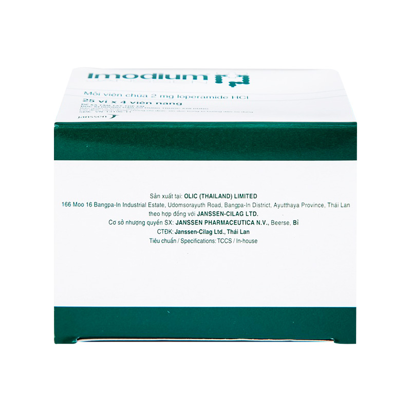 Thuốc Imodium 2mg điều trị tiêu chảy cấp tính (hộp 25 vỉ x 4 viên)