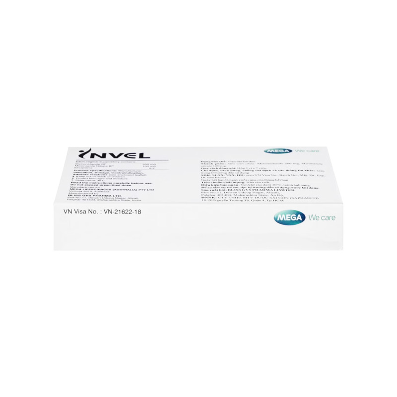 Viên đặt âm đạo Invel điều trị viêm âm đạo (hộp 2 vỉ x 7 viên)