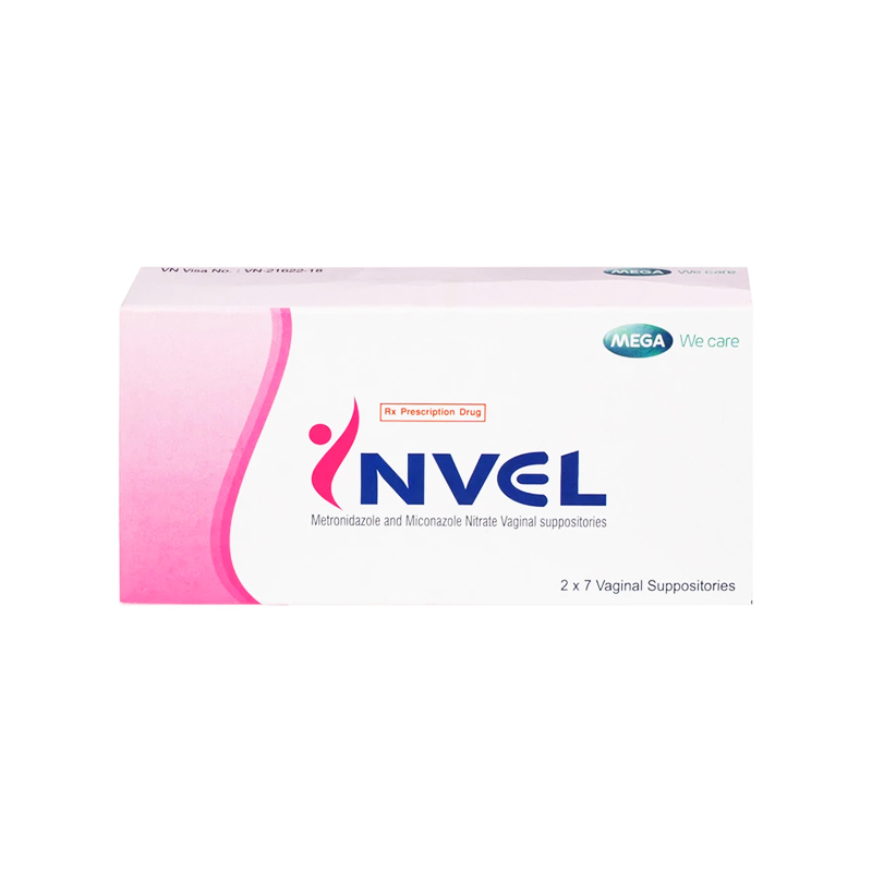 Viên đặt âm đạo Invel điều trị viêm âm đạo (hộp 2 vỉ x 7 viên)