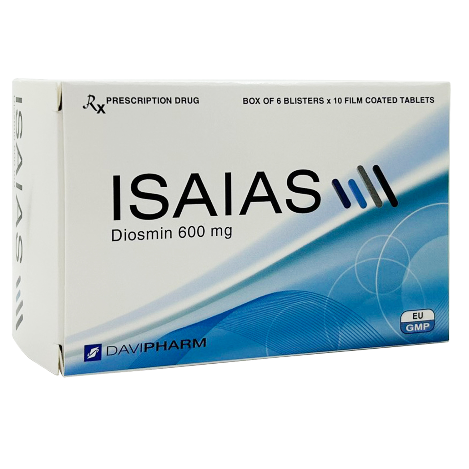 Viên nén Isaias 600mg điều trị suy tĩnh mạch, trĩ cấp tính (hộp 6 vỉ x 10 viên)