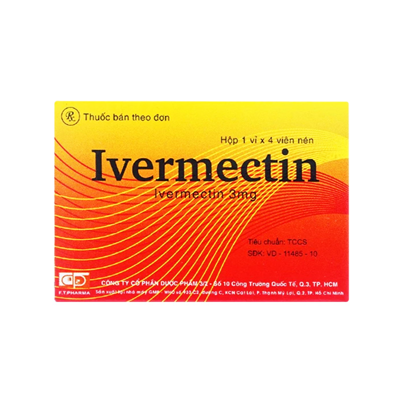 Thuốc Ivermectin 3 FT Pharma điều trị nhiễm giun (hộp 1 vỉ x 4 viên)