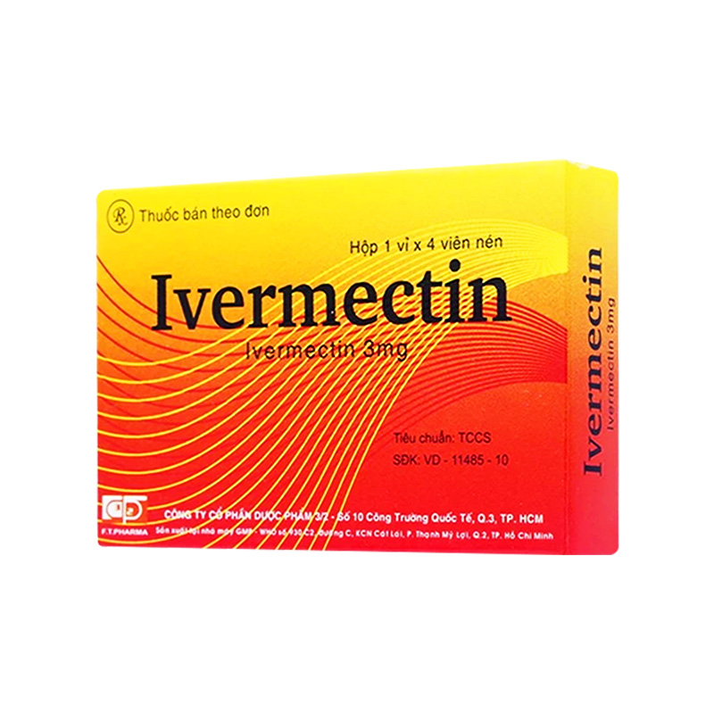 Thuốc Ivermectin 3 FT Pharma điều trị nhiễm giun (hộp 1 vỉ x 4 viên)