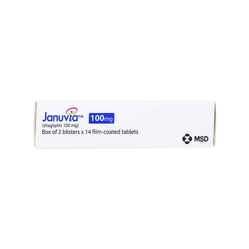 Thuốc Januvia 100mg điều trị đái tháo đường tuýp 2 (hộp 2 vỉ x 14 viên)