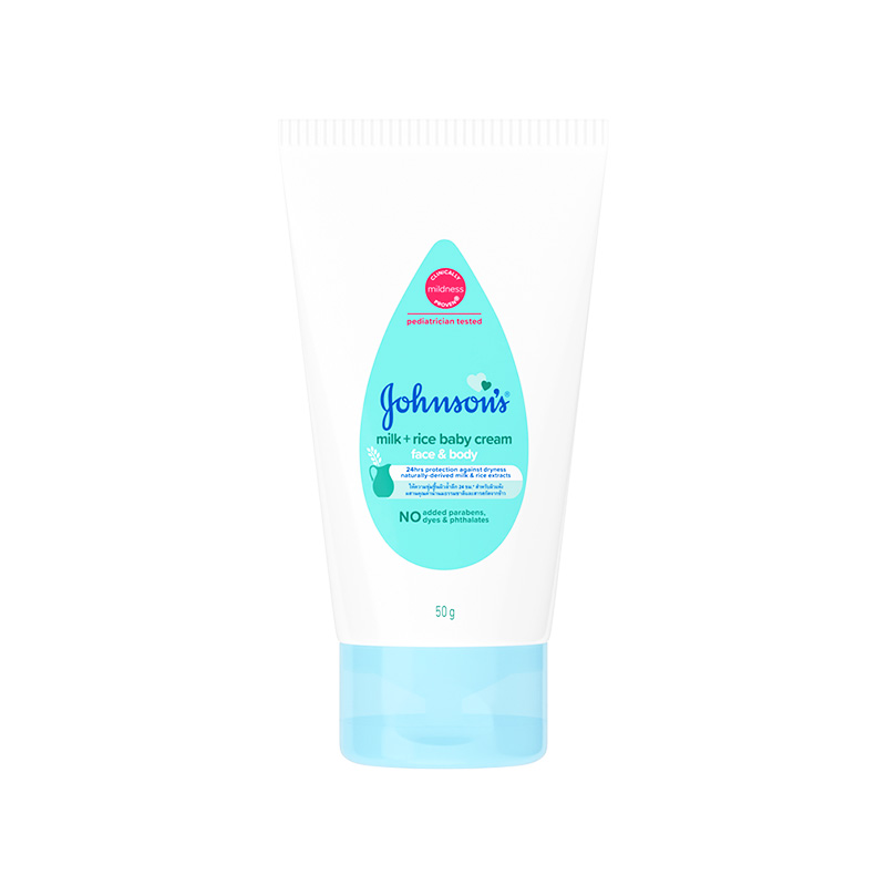 Kem dưỡng ẩm cho bé Johnson's milk and rice baby cream (tuýp 50g)