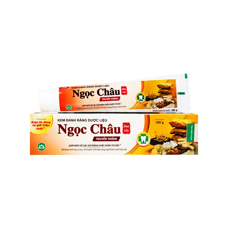 Kem đánh răng dược liệu Ngọc Châu (hộp 1 tuýp x 100g)
