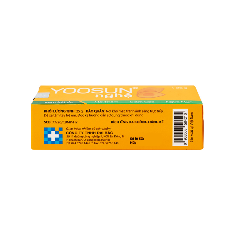 Kem bôi da Yoosun Nghệ mờ thâm, giảm sẹo, ngừa mụn (hộp 1 tuýp x 25g)