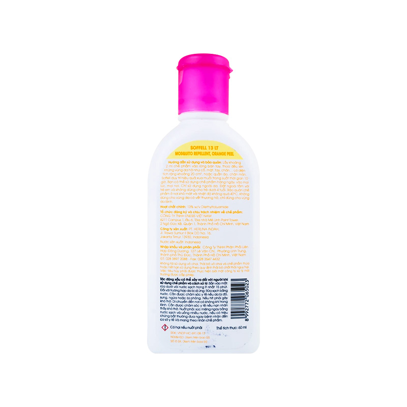 Kem xua muỗi Soffel hương cam (chai 60ml)