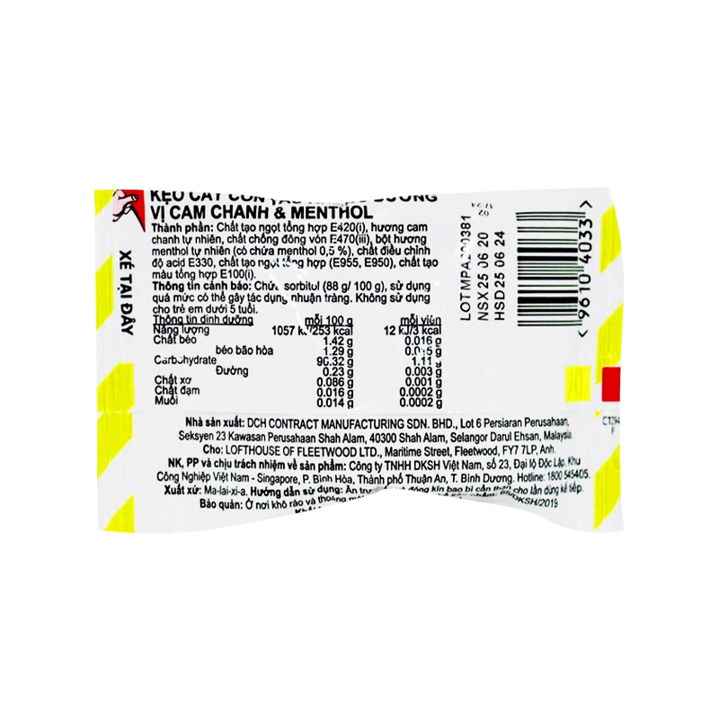 Kẹo Cay Con Tàu Vị Cam Chanh Fisherman's Friend (gói 25g)