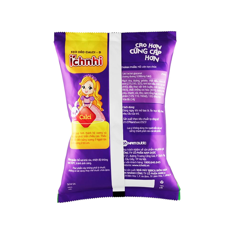 Kẹo dẻo Calci-D Ích Nhi (gói 24g)