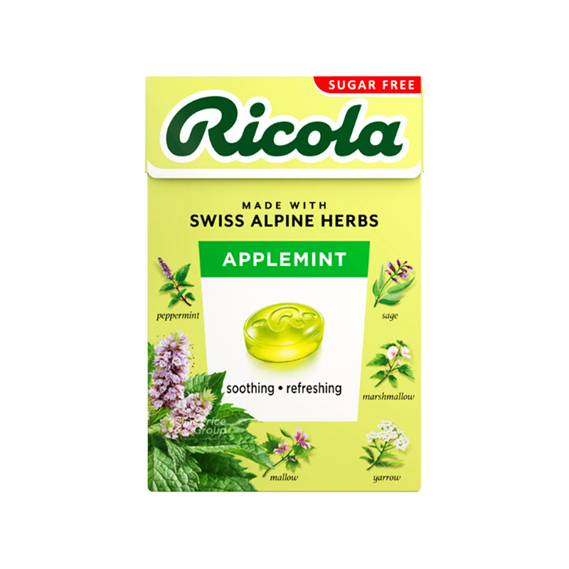 Viên ngậm thảo mộc Ricola AppleMint không đường (hộp 40g)