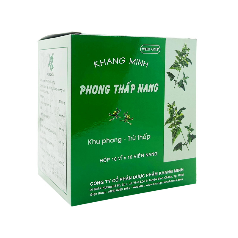 Thuốc Khang Minh Phong Thấp Nang điều trị phong thấp, viêm khớp (hộp 10 vỉ x 10 viên)