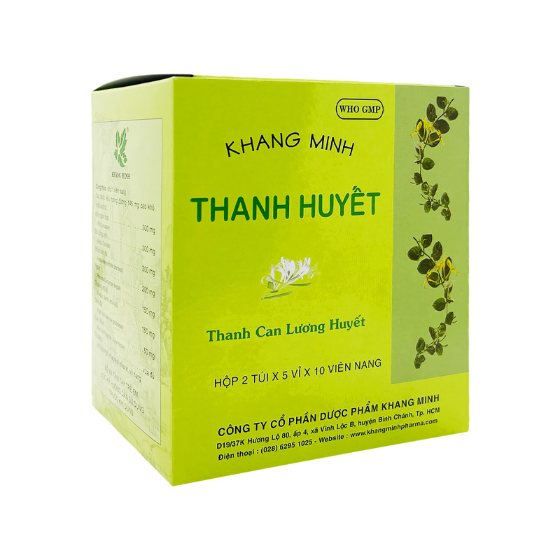 Thuốc Khang Minh Thanh Huyết hỗ trợ chức năng gan, giải độc, chống dị ứng (hộp 10 vỉ x 10 viên)