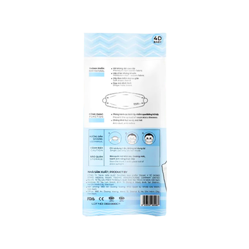 Khẩu trang KF94 Baby (túi 10 cái)