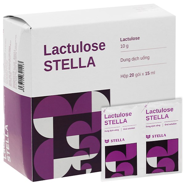 Dung dịch uống Lactulose Stella điều trị táo bón, các bệnh não do gan (hộp 20 gói x 15ml)