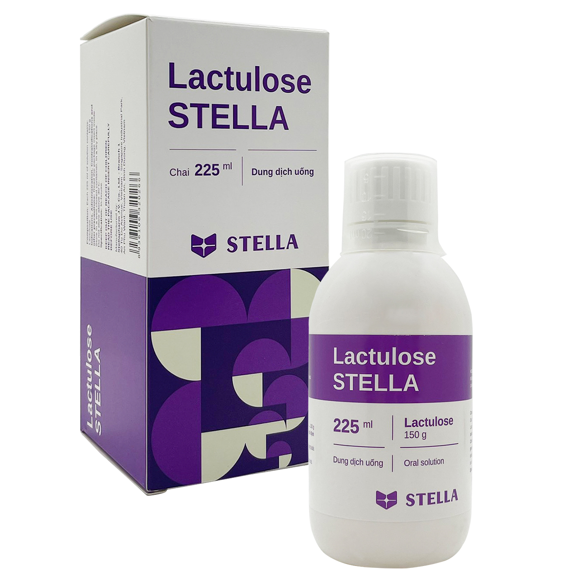 Dung dịch uống Lactulose Stella điều trị táo bón mạn tính (hộp 1 chai x 225ml)
