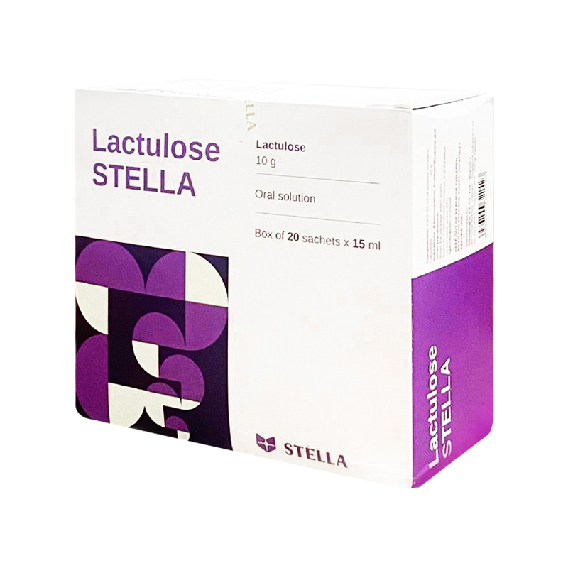 Dung dịch uống Lactulose Stella điều trị táo bón, các bệnh não do gan (hộp 20 gói x 15ml)