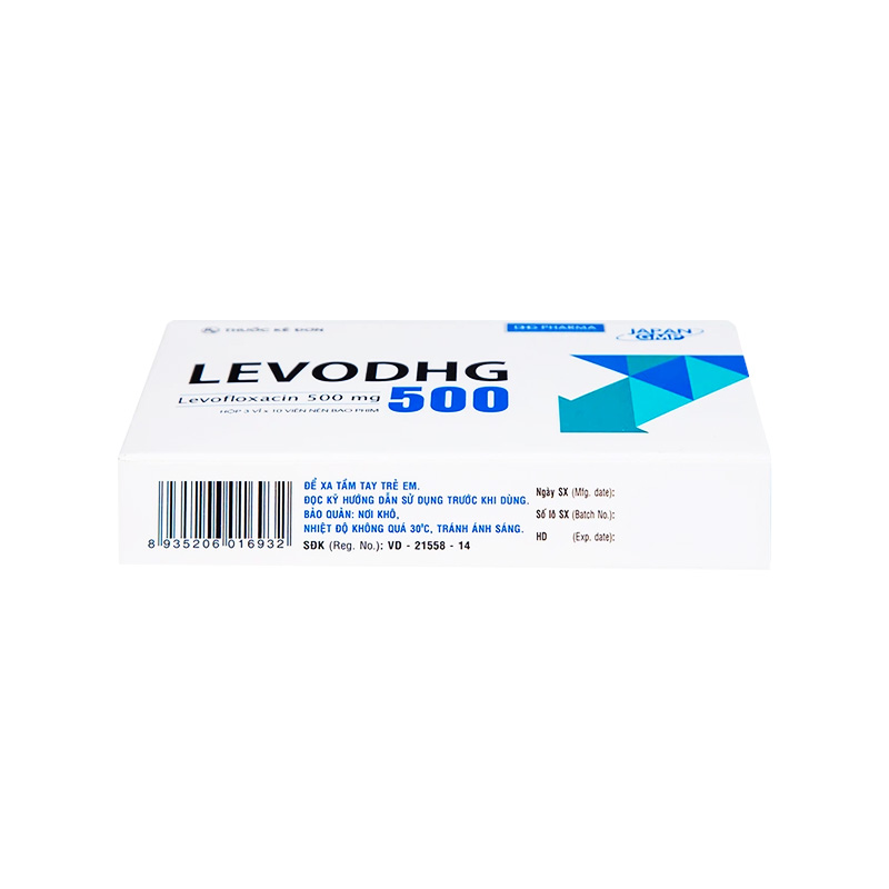 Thuốc LevoDHG 500 điều trị nhiễm khuẩn (hộp 3 vỉ x 10 viên)