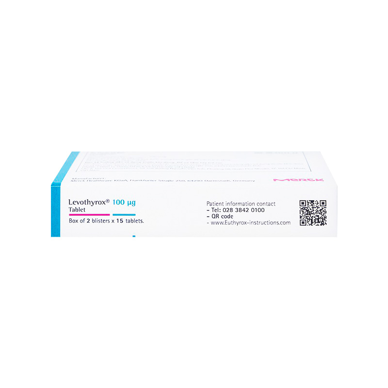Thuốc Levothyrox 100µg điều trị bệnh lý tuyến giáp (hộp 2 vỉ x 15 viên)