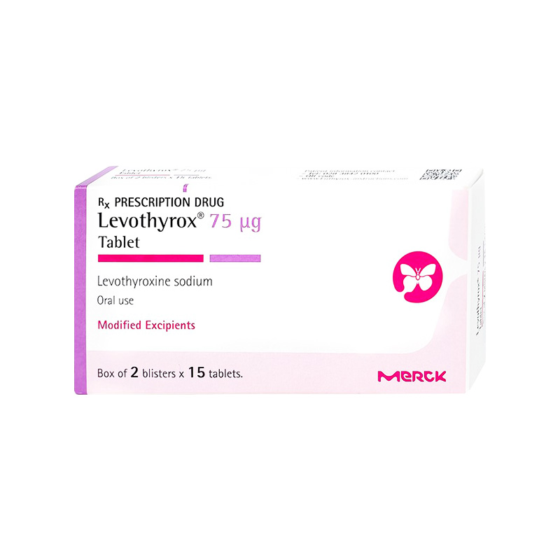 Thuốc Levothyrox 75µg điều trị bướu giáp đơn thuần lành tính (hộp 2 vỉ x 15 viên)