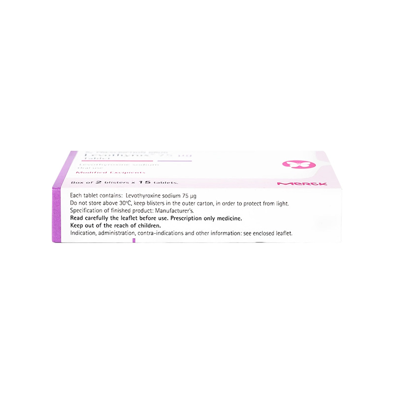 Thuốc Levothyrox 75µg điều trị bướu giáp đơn thuần lành tính (hộp 2 vỉ x 15 viên)