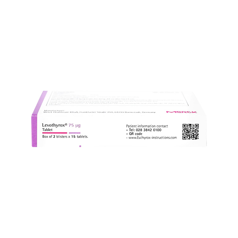 Thuốc Levothyrox 75µg điều trị bướu giáp đơn thuần lành tính (hộp 2 vỉ x 15 viên)
