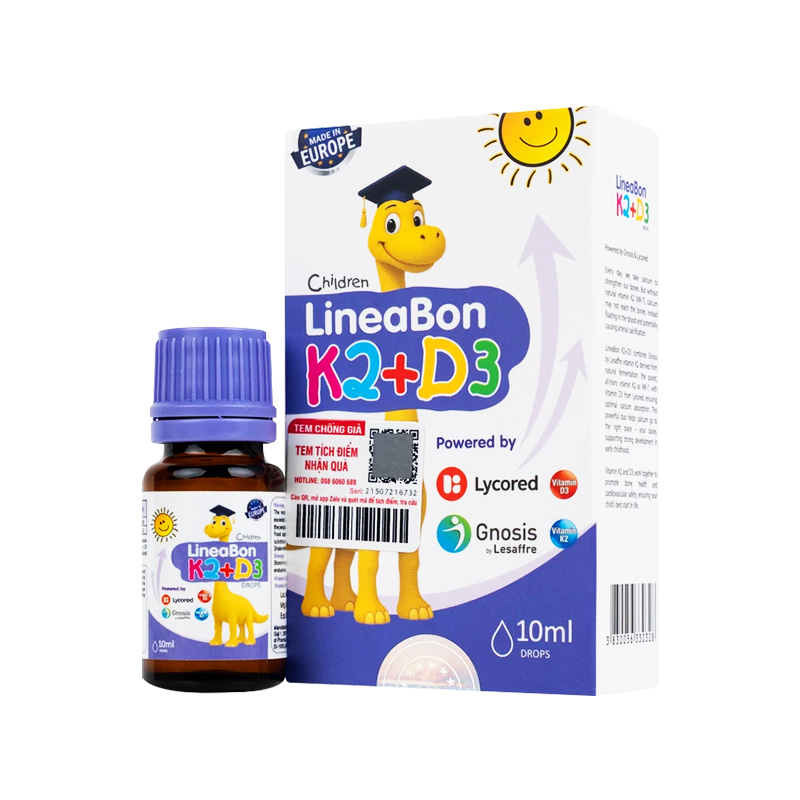 Dung dịch LineaBon K2+D3 hỗ trợ bổ sung Vitamin (hộp 1 chai x 10ml)