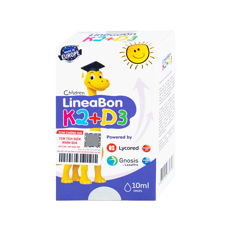 Dung dịch LineaBon K2+D3 hỗ trợ bổ sung Vitamin (hộp 1 chai x 10ml)