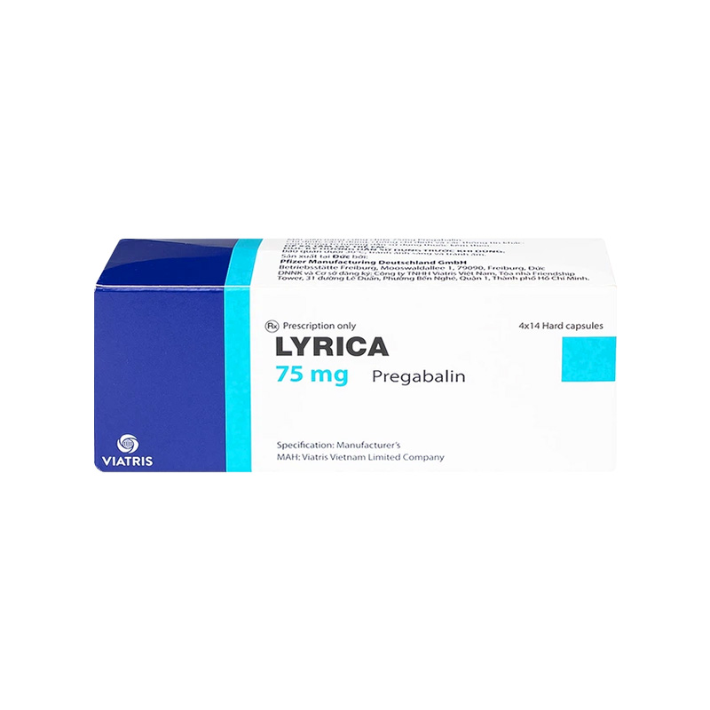 Thuốc Lyrica 75mg điều trị động kinh, đau dây thần kinh (hộp 4 vỉ x 14 viên)
