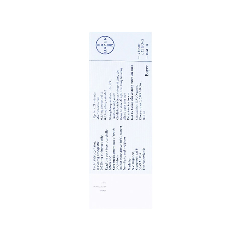 Marvelon thuốc tránh thai hàng ngày (hộp 1 vỉ x 21 viên)