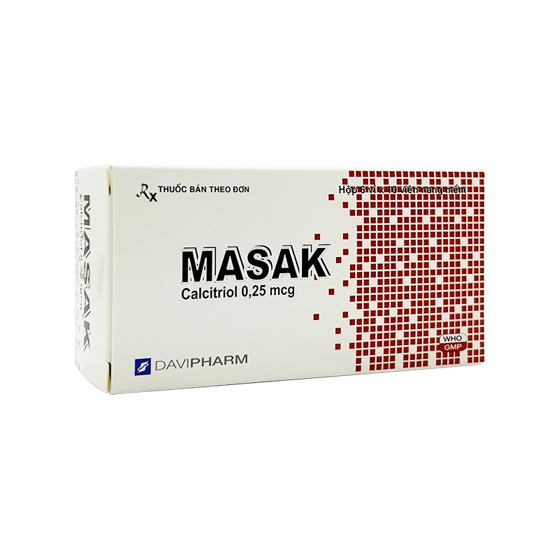 Thuốc Masak 0.25mcg điều trị loãng xương (hộp 6 vỉ x 10 viên)
