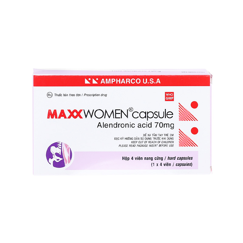 Thuốc Maxxwomen capsule điều trị loãng xương (hộp 1 vỉ x 4 viên)