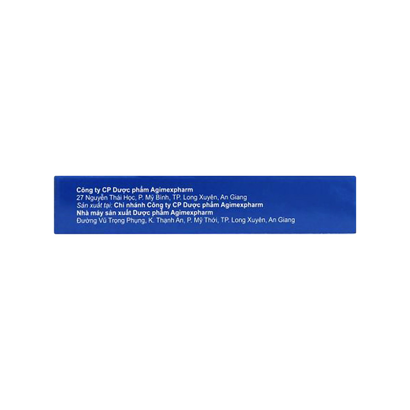 Viên nén Mebendazol Agimexpharm 500mg điều trị nhiễm giun (hộp 1 vỉ x 1 viên)