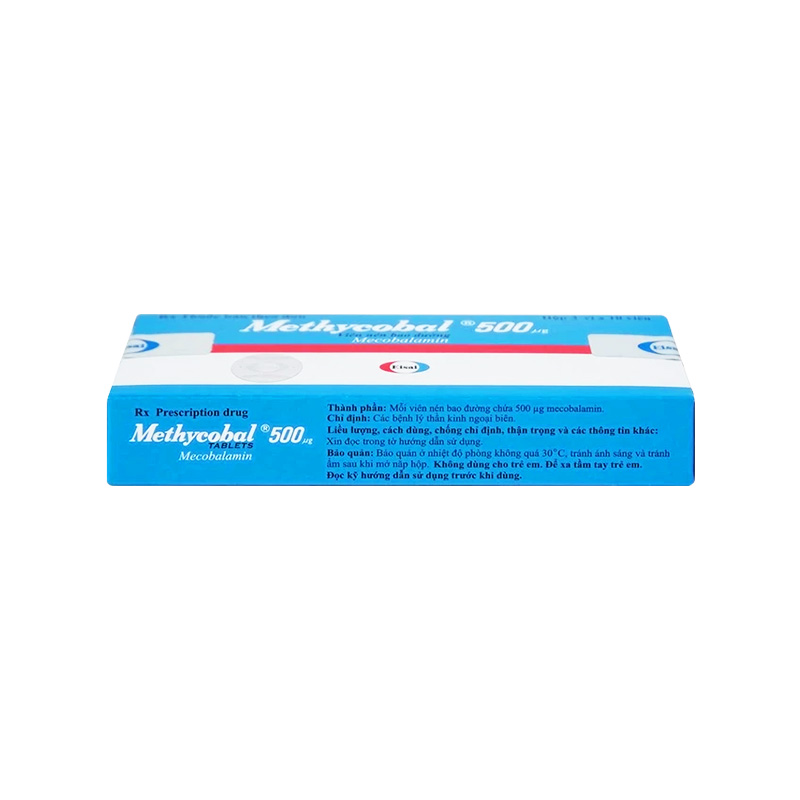 Viên nén Methycobal 500µg điều trị bệnh lý thần kinh ngoại biên (hộp 3 vỉ x 10 viên)
