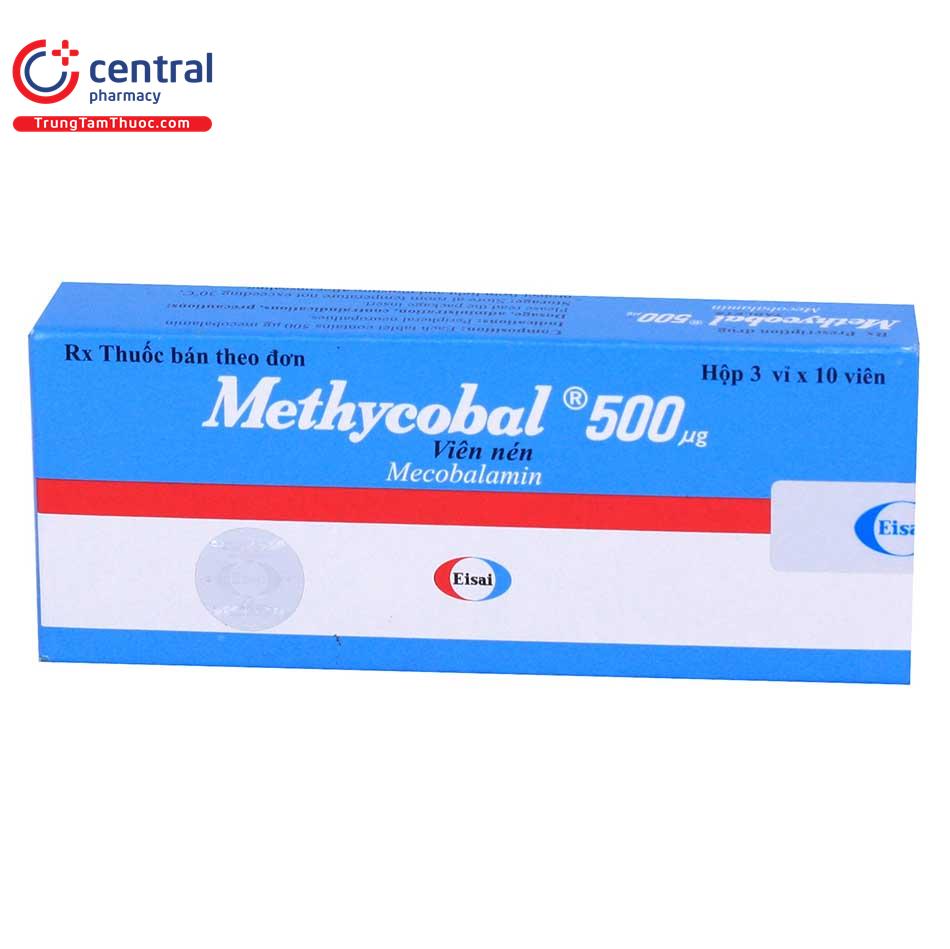 Viên nén Methycobal 500µg điều trị bệnh lý thần kinh ngoại biên (hộp 3 vỉ x 10 viên)