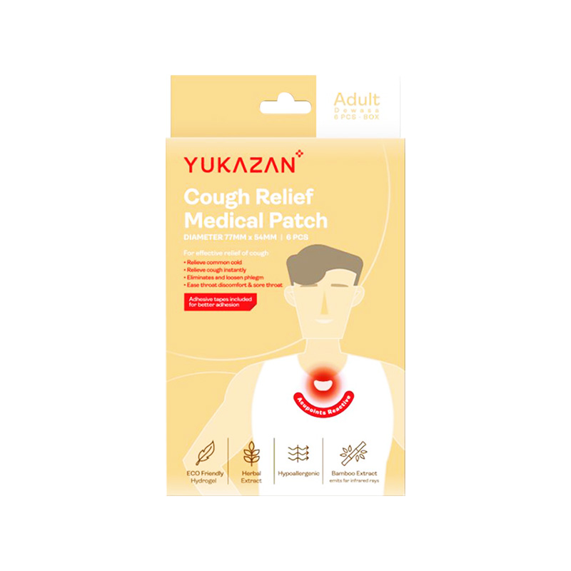 Miếng dán giảm ho người lớn Yukazan (hộp 6 miếng)