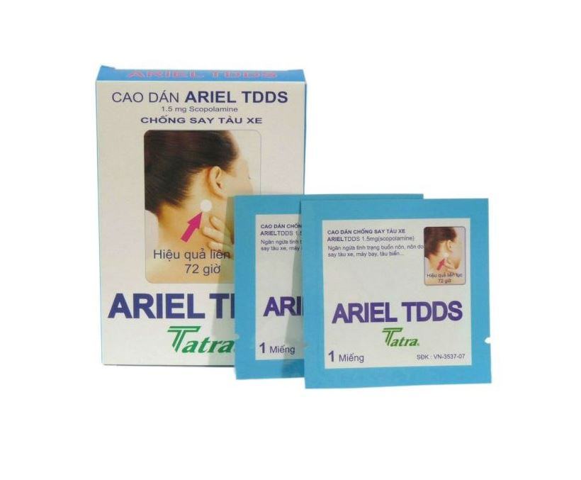Cao dán Ariel TDDS Tatra chống say tàu xe (hộp 2 miếng)