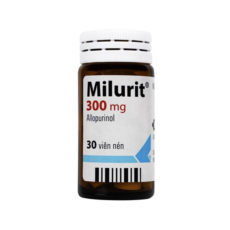Viên nén Milurit 300mg điều trị bệnh gout  (hộp 1 lọ x 30 viên)