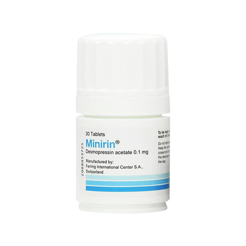 Thuốc Minirin 0.1mg điều trị đái tháo nhạt, tiểu đêm (hộp 1 lọ x 30 viên)